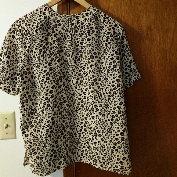 Cheetah print silk top - Picture 2 of 3